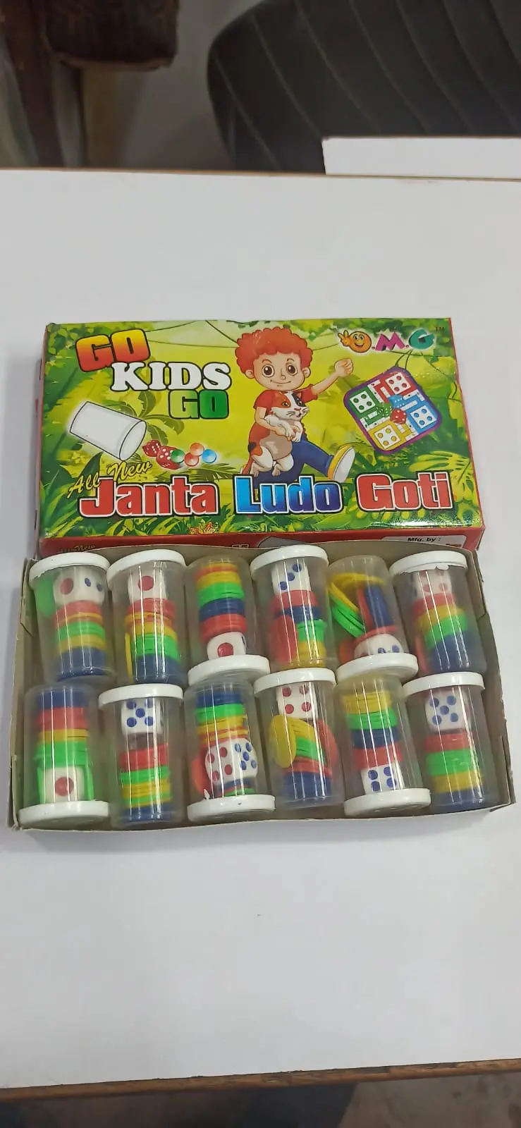 Janta Ludo Goti Game Set – Colorful Dice & Pawns for Family Board Games