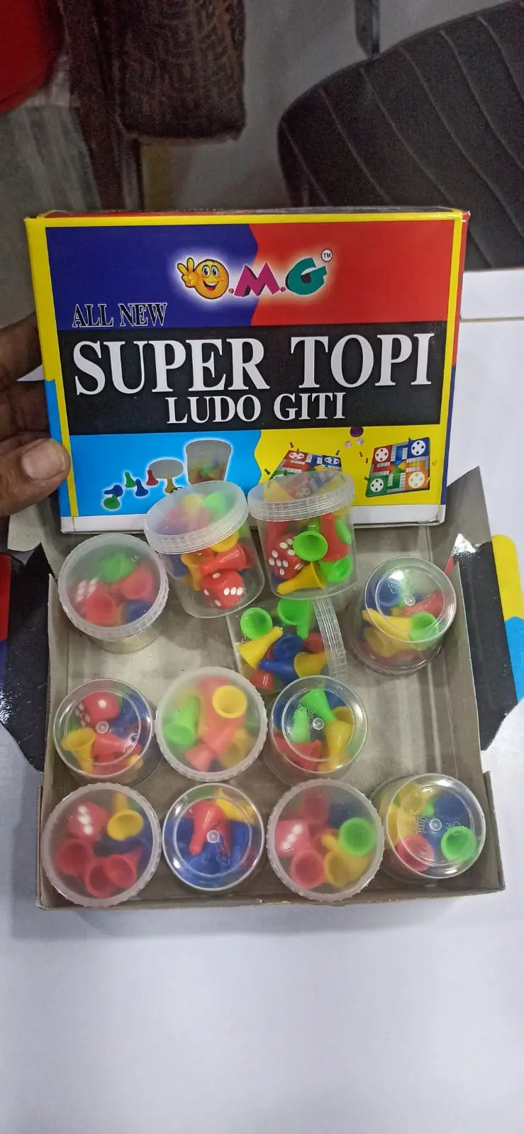 New Super Topi Ludo Giti Set with Dice